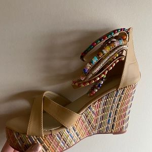 Boho wedge sandals